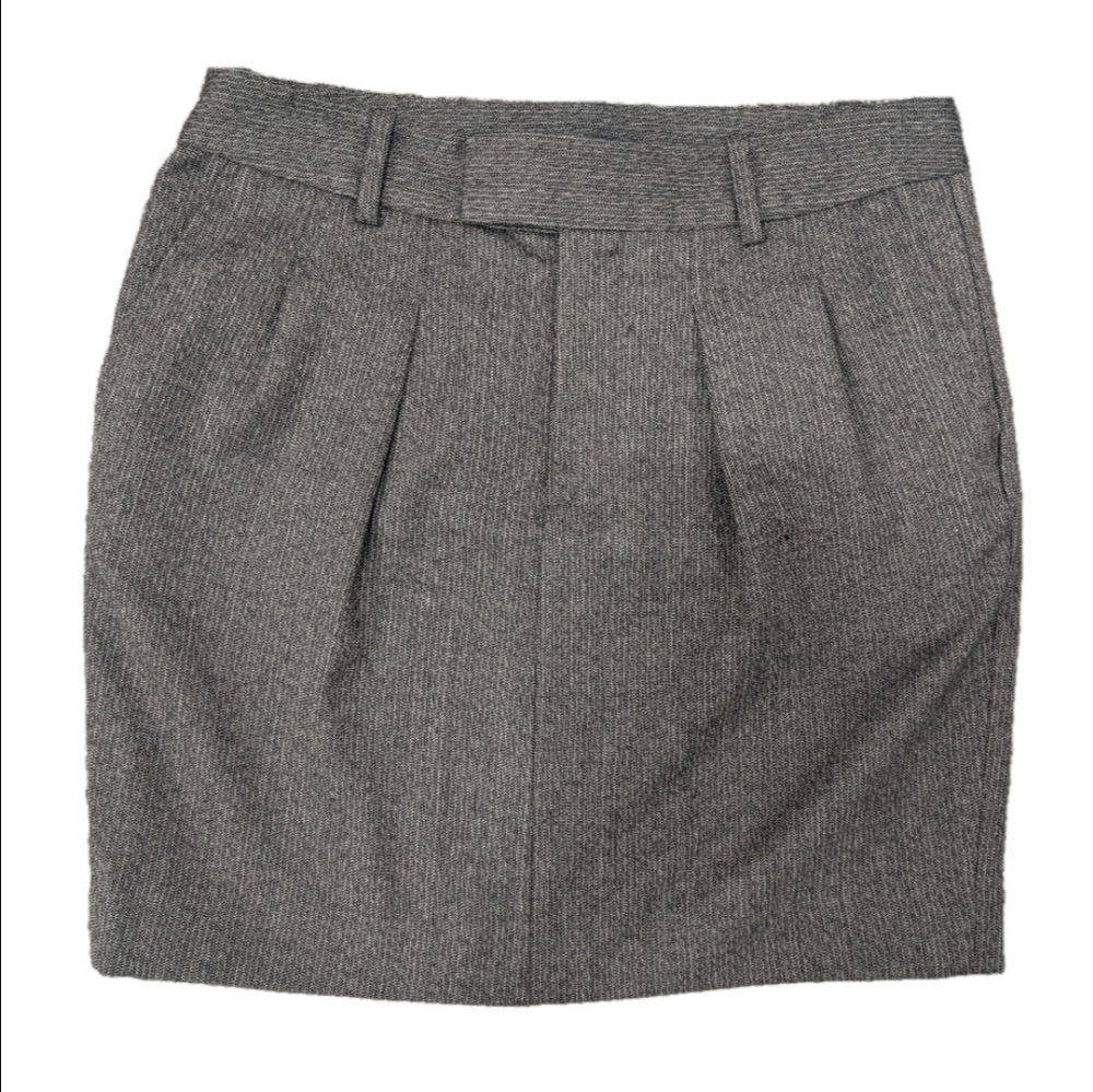 GAP Wool Short Stretch Pleated Pencil Skirt